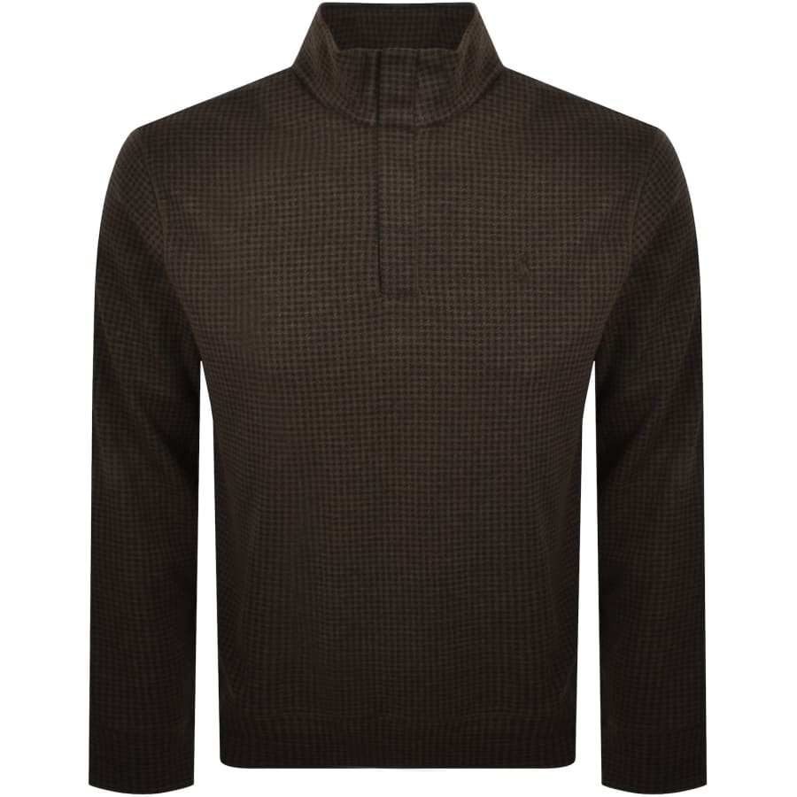 Image number 1 for Ralph Lauren Quarter Zip Sweatshirt Brown