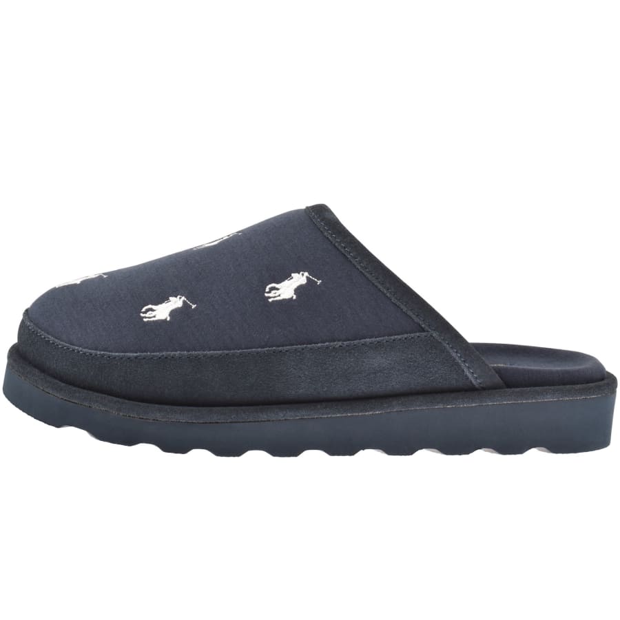 Image number 2 for Ralph Lauren Reade Scuff Slippers Navy