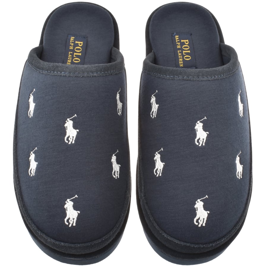 Image number 1 for Ralph Lauren Reade Scuff Slippers Navy