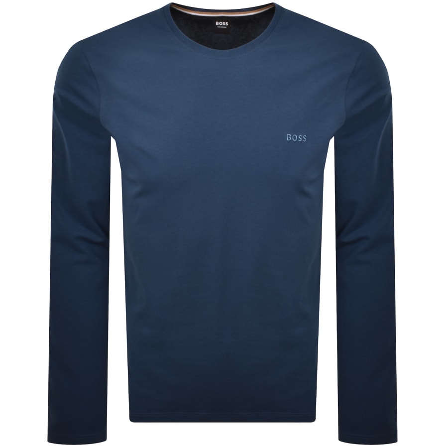 Image number 1 for BOSS Mix And Match Long Sleeve T Shirt Blue