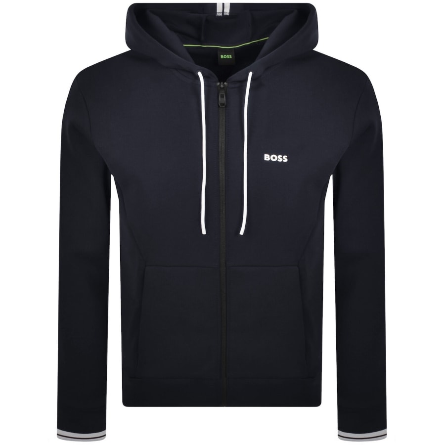 Image number 1 for BOSS Full Zip Zone Hoodie Navy