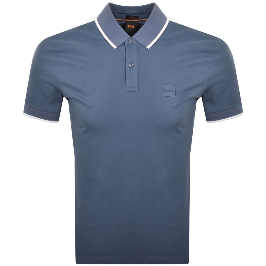 Image number 1 for BOSS Passertip Polo T Shirt Blue