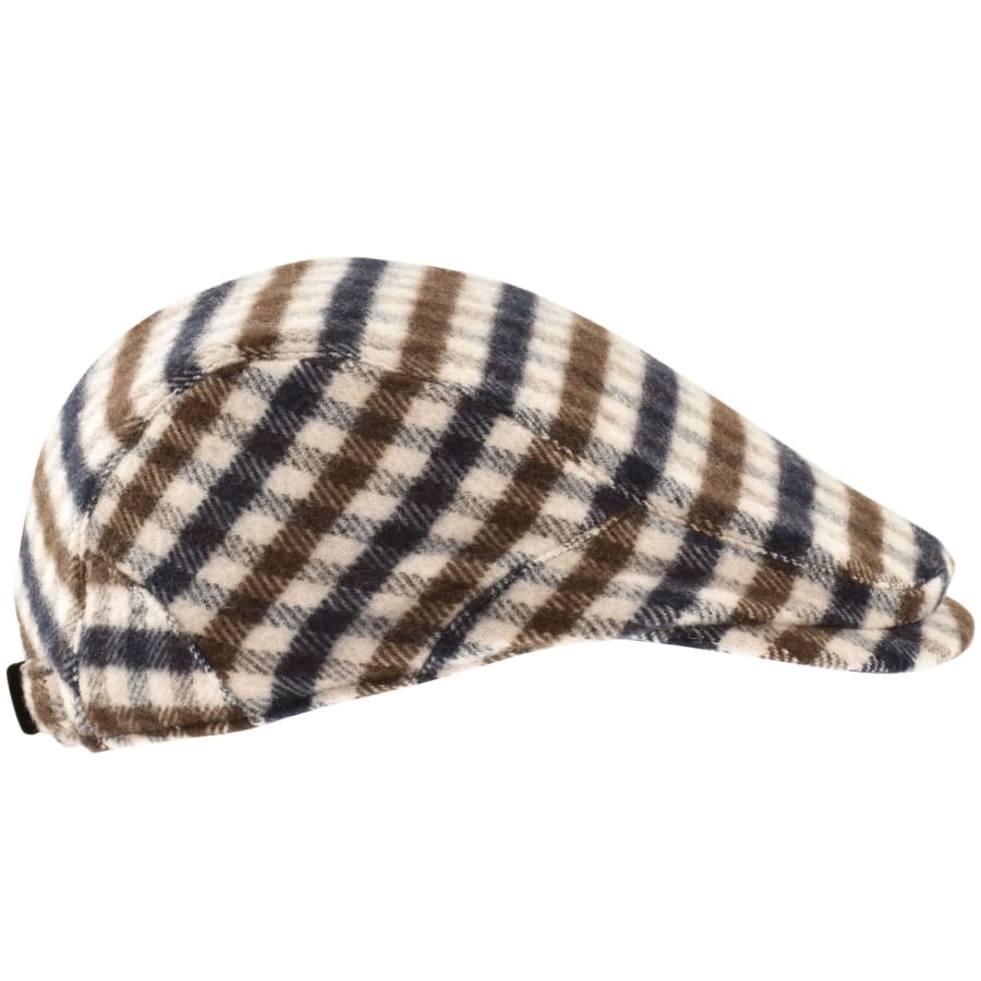 Image number 1 for Aquascutum Club Check Flat Cap Beige