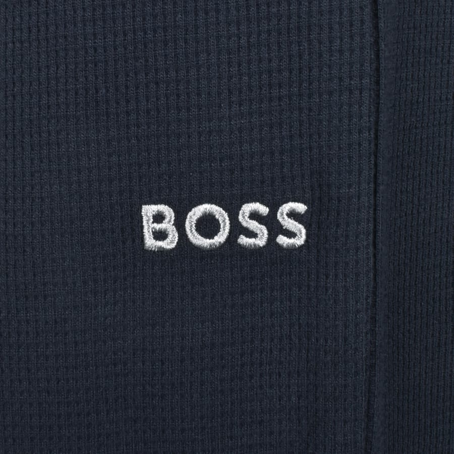 Image number 3 for BOSS Waffle Cuff Joggers Navy