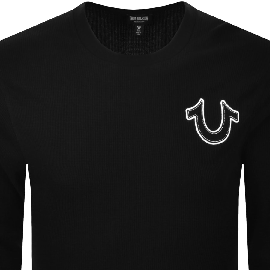 Image number 2 for True Religion Long Sleeve Thermal T Shirt Black