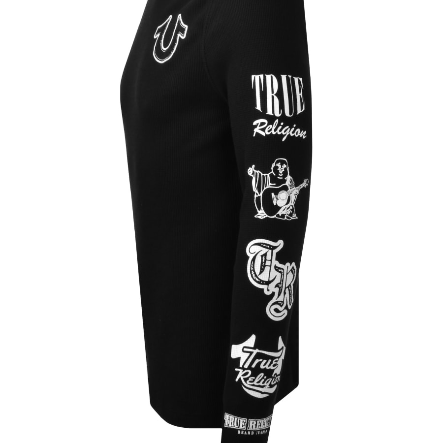 Image number 4 for True Religion Long Sleeve Thermal T Shirt Black