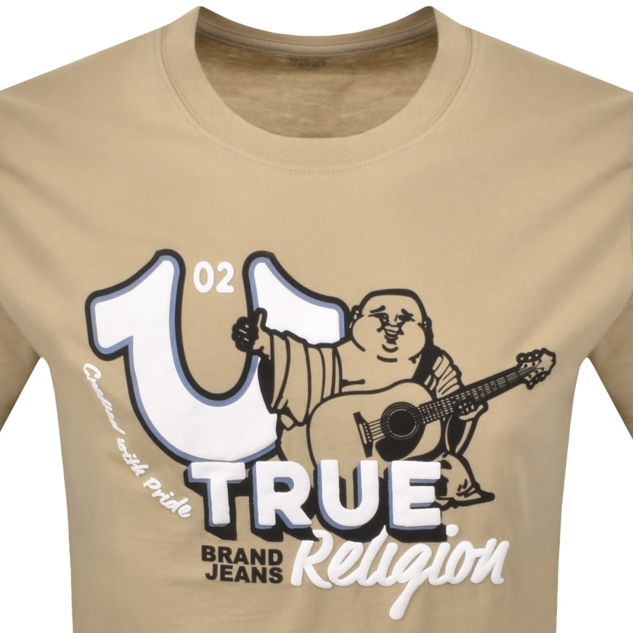 Image number 2 for True Religion Big Buddha T Shirt Beige