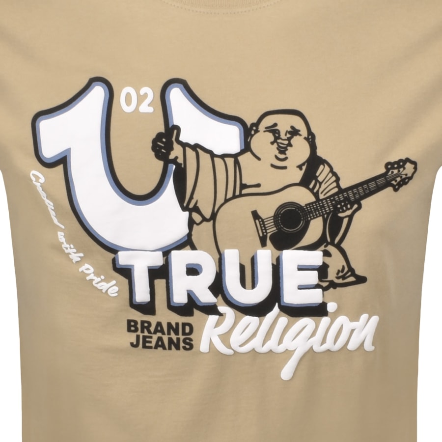 Image number 3 for True Religion Big Buddha T Shirt Beige