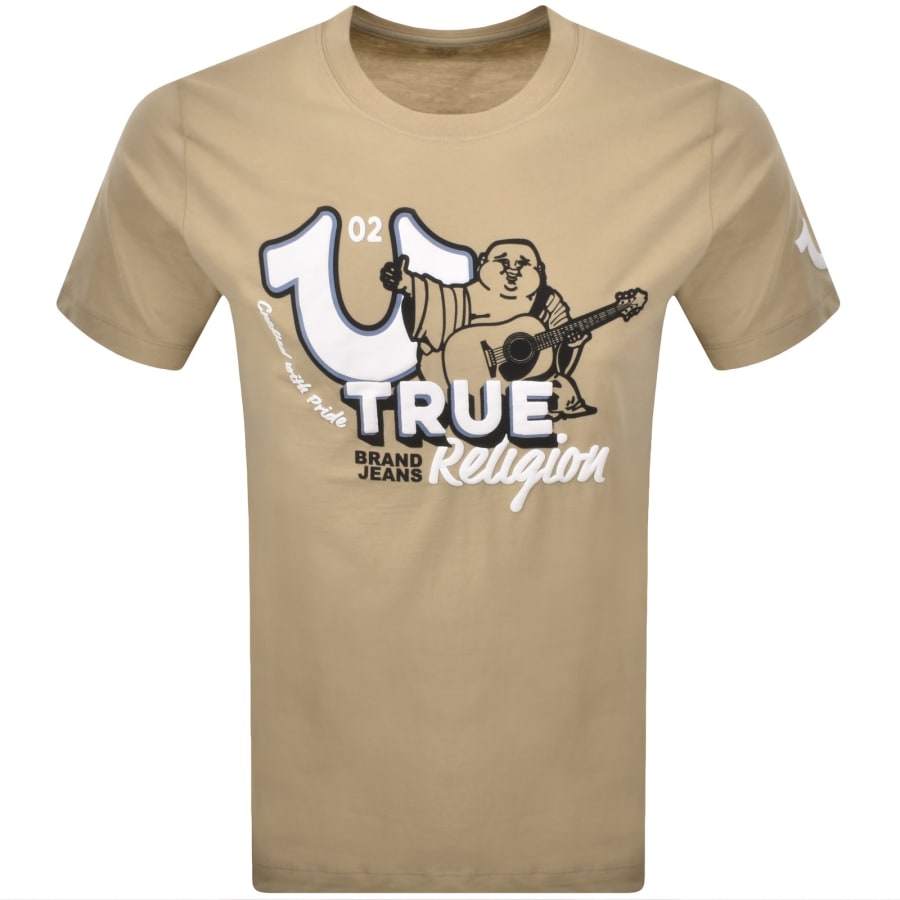 Image number 1 for True Religion Big Buddha T Shirt Beige