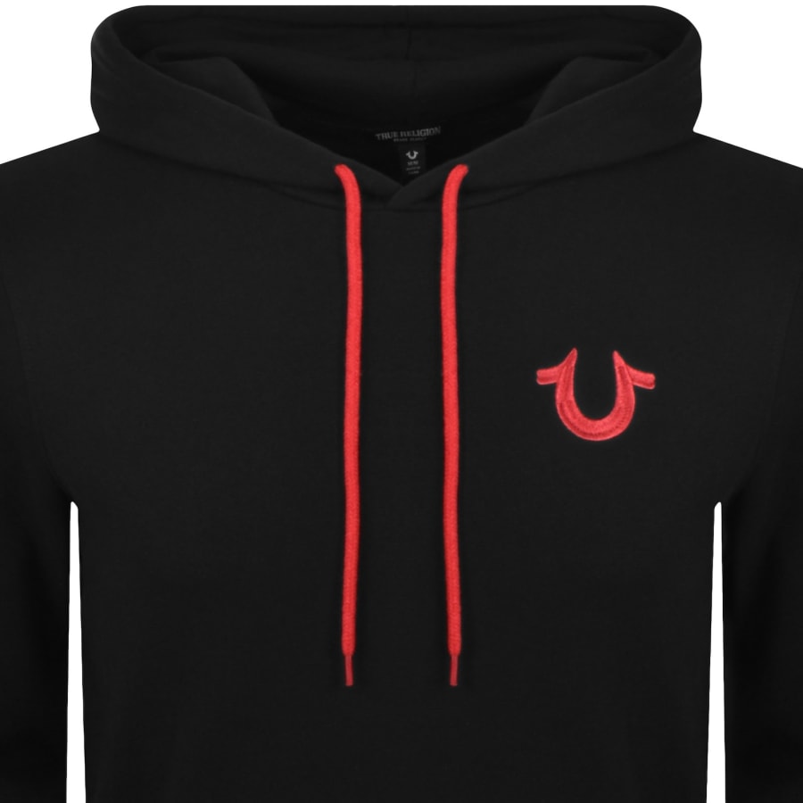 Image number 3 for True Religion Big T Zip Up Hoodie Black