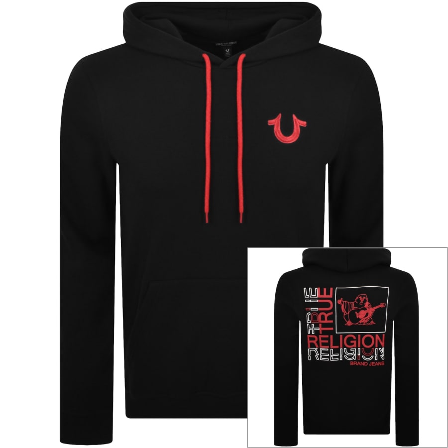 Image number 1 for True Religion Big T Zip Up Hoodie Black