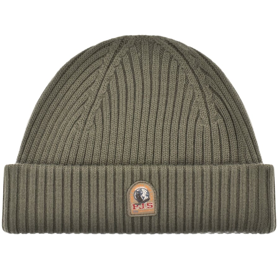 Image number 1 for Parajumpers Ribbed Beanie Hat Grey