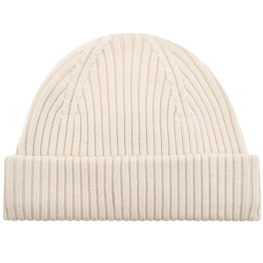 Image number 2 for Parajumpers Ribbed Beanie Hat Beige