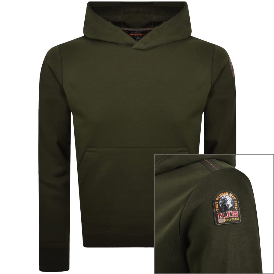 Image number 1 for Parajumpers Everest Hoodie Deep Moss Green