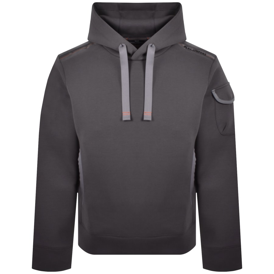 Image number 2 for Parajumpers Ike Hoodie Pewter Grey
