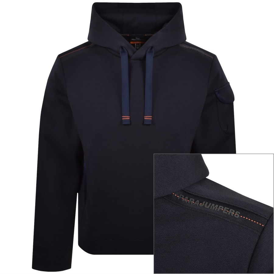 Image number 1 for Parajumpers Ike Hoodie Blue Navy