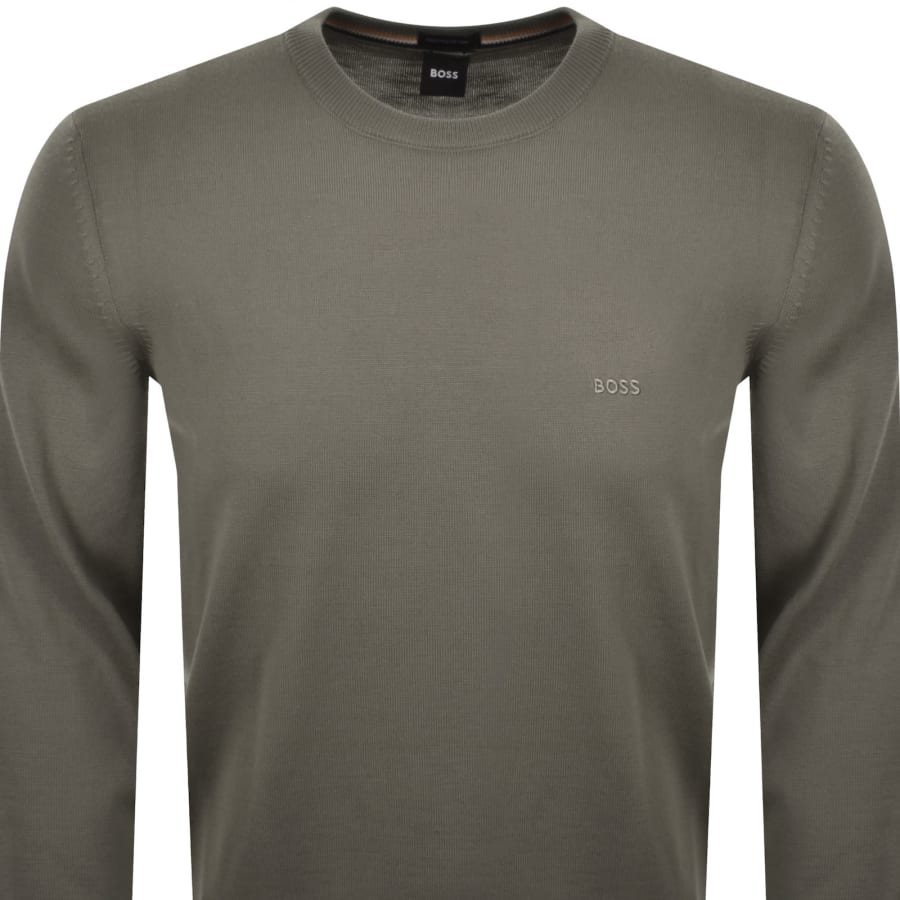 Image number 2 for BOSS Botto L Knit Jumper Khaki
