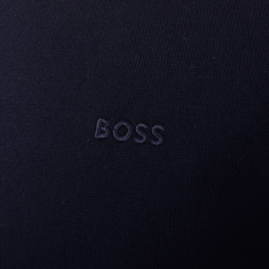 Image number 3 for BOSS Bono Knit Jumper Navy