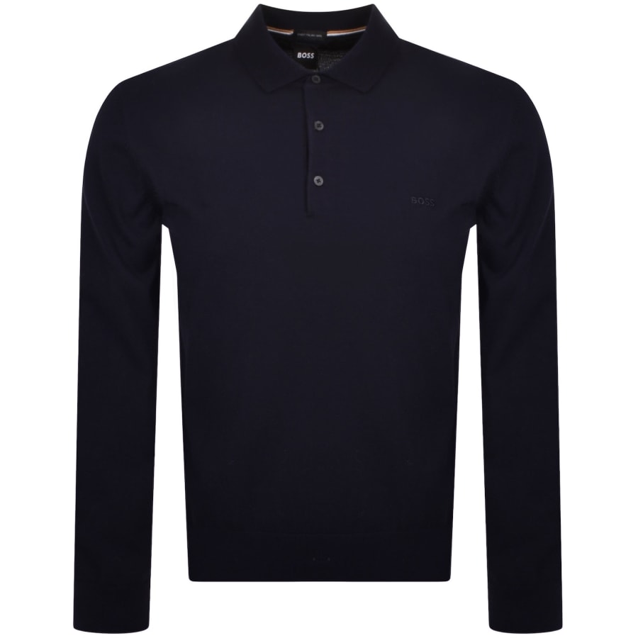 Image number 1 for BOSS Bono Knit Jumper Navy