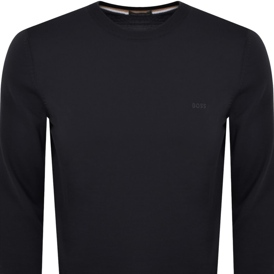Image number 2 for BOSS Botto L Knit Jumper Navy