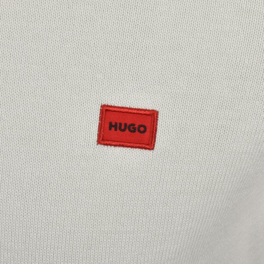 Image number 3 for HUGO San Cassius Knit Jumper Cream