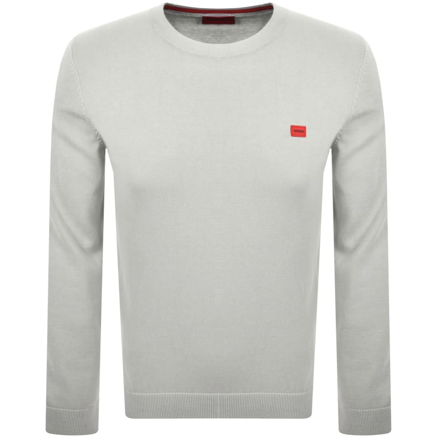 Image number 1 for HUGO San Cassius Knit Jumper Cream