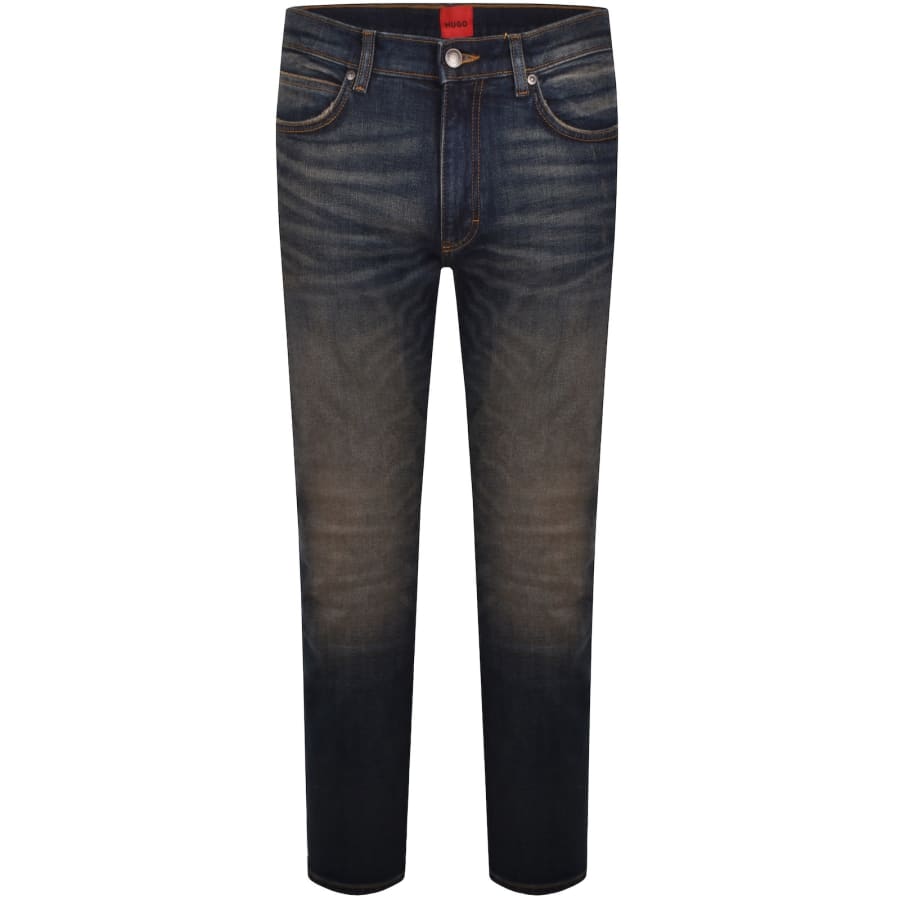Image number 2 for HUGO 734 Extra Slim Jeans Mid Wash Blue