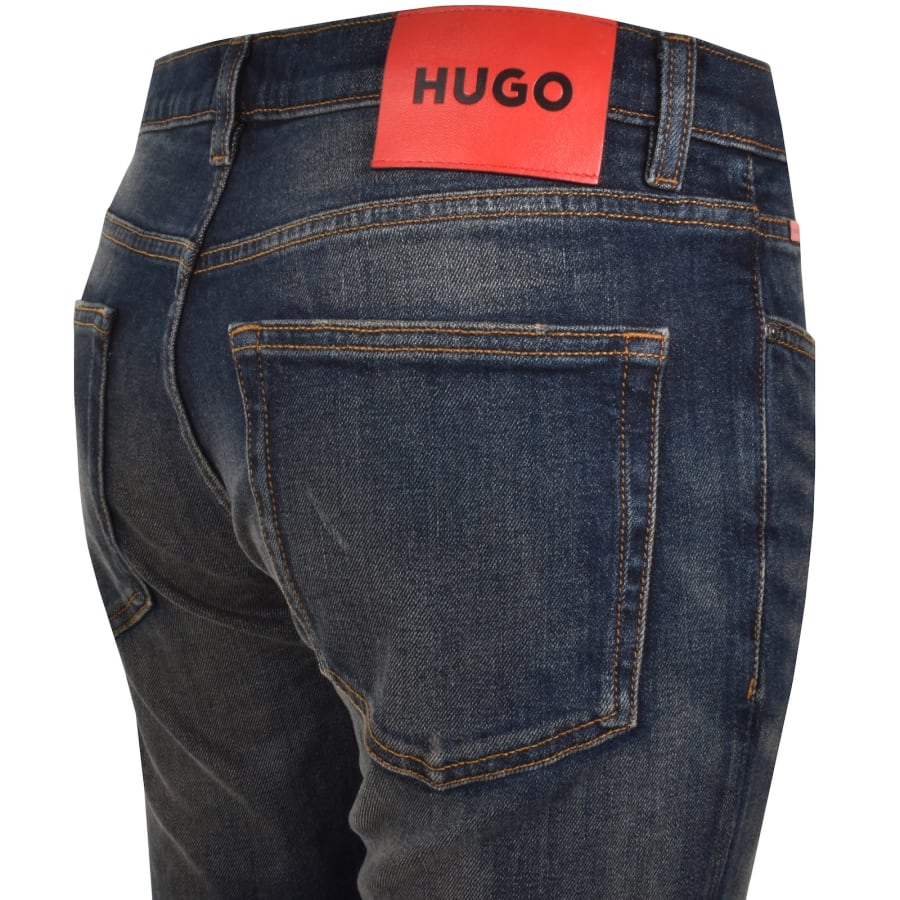 Image number 4 for HUGO 734 Extra Slim Jeans Mid Wash Blue