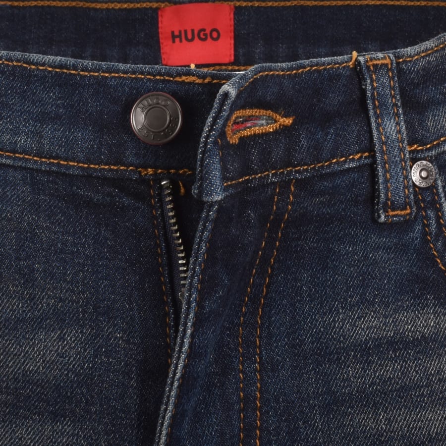 Image number 5 for HUGO 734 Extra Slim Jeans Mid Wash Blue