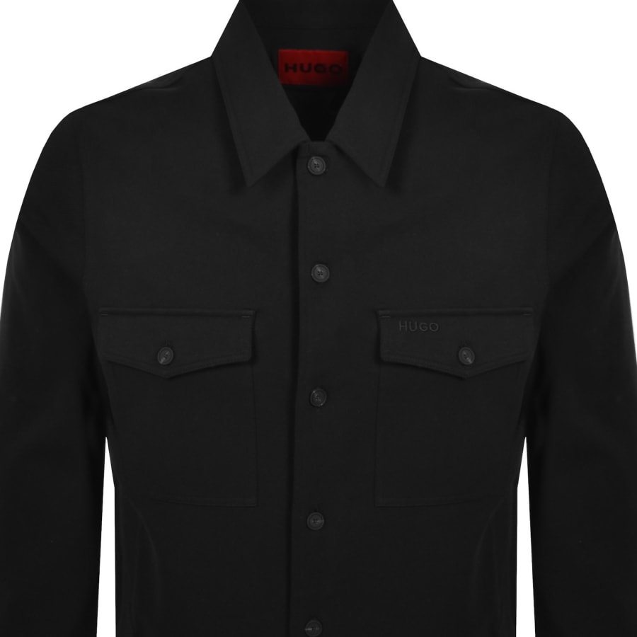 Image number 2 for HUGO Enalu Overshirt Jacket Black