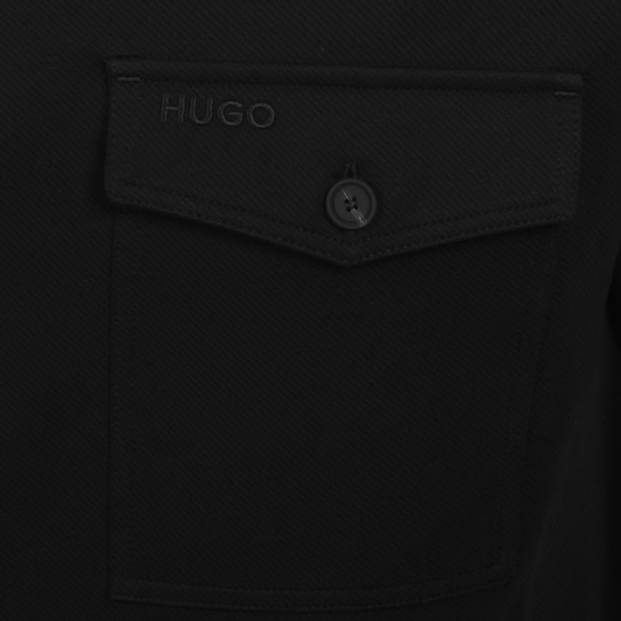 Image number 3 for HUGO Enalu Overshirt Jacket Black