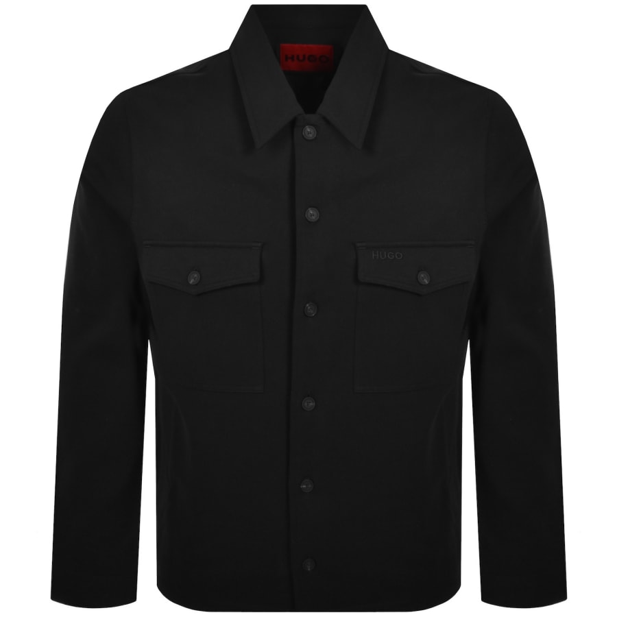 Image number 1 for HUGO Enalu Overshirt Jacket Black