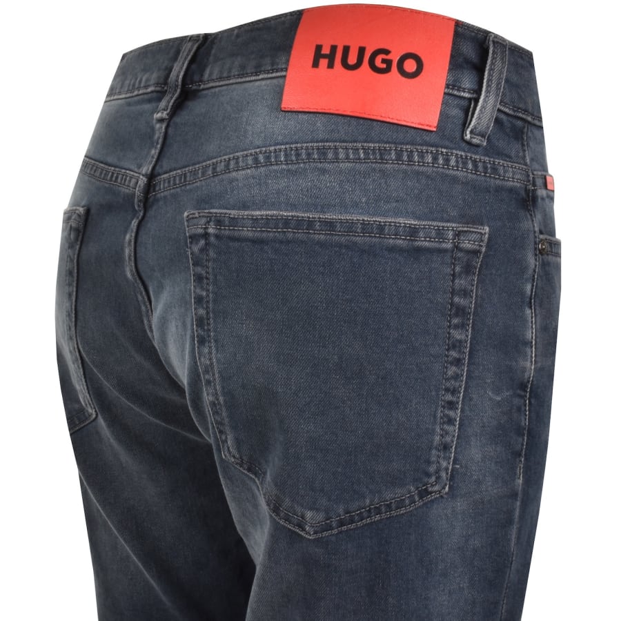 Image number 4 for HUGO 708 Slim Jeans Mid Wash Blue