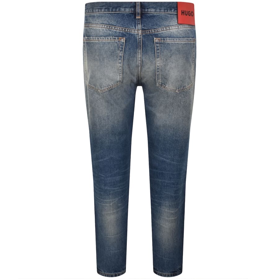 Image number 3 for HUGO 634 Tapered Fit Jeans Medium Blue