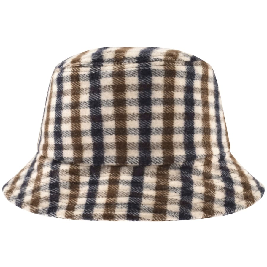 Image number 1 for Aquascutum Wool Bucket Hat Small Check