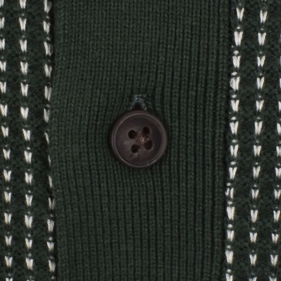 Image number 4 for Farah Gateacre Knit Polo Jumper Green