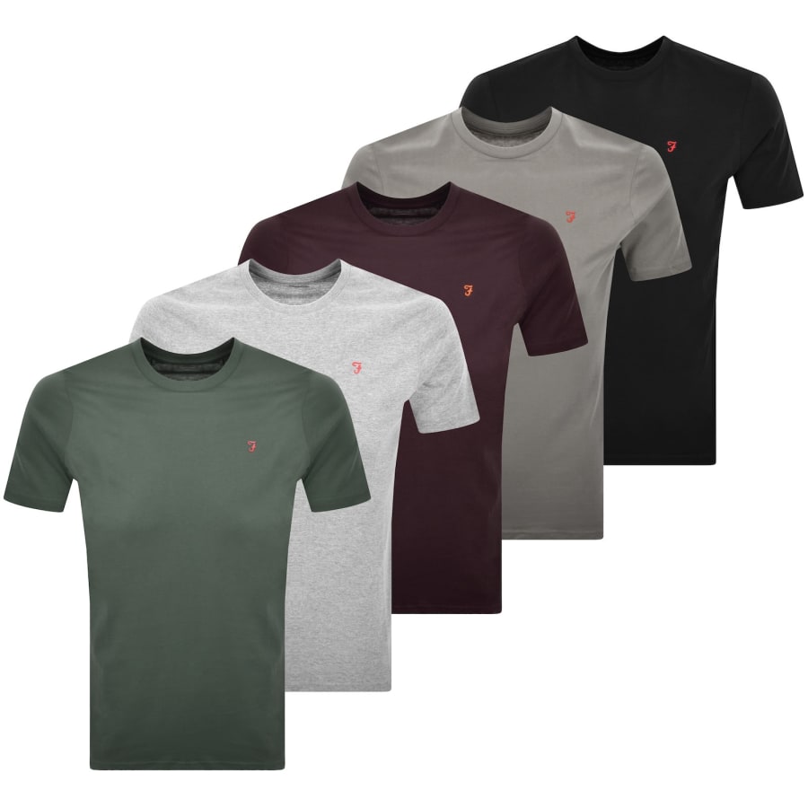 Image number 1 for Farah Lounge 5 Pack Wardlow T Shirts