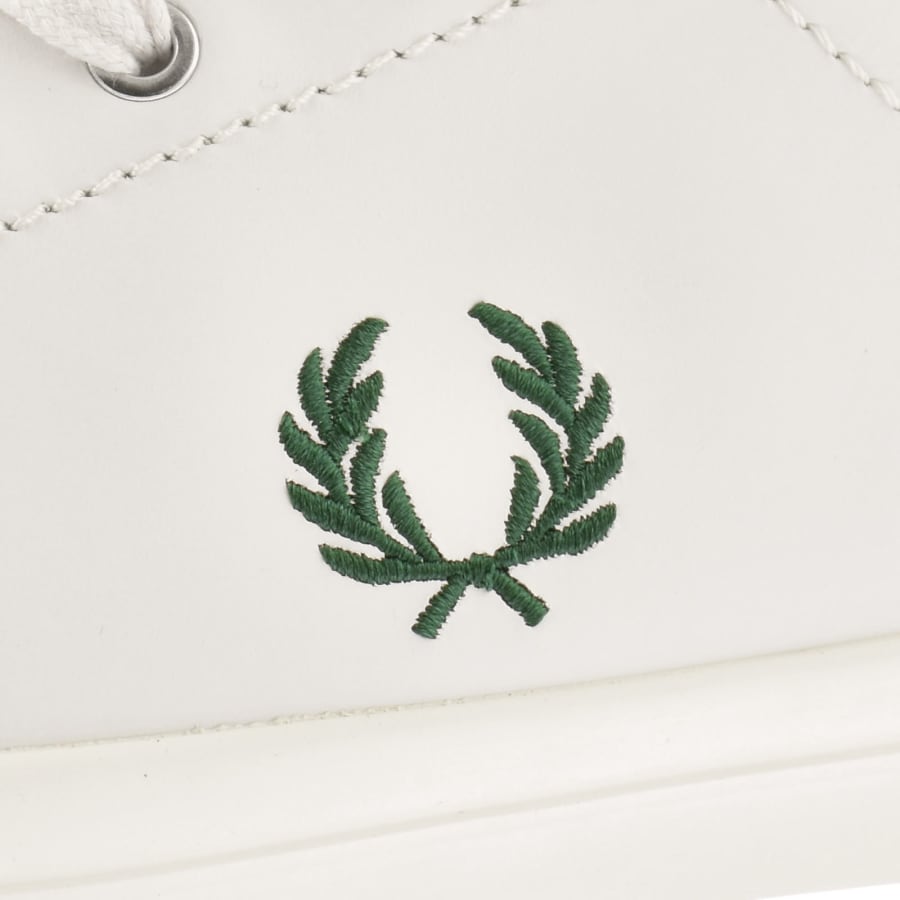 Image number 4 for Fred Perry Baseline Leather Trainers White