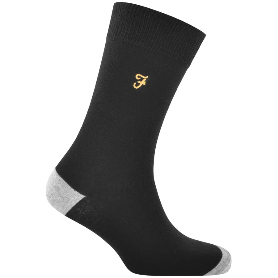 Image number 5 for Farah Kibor 5 Pack Socks Black