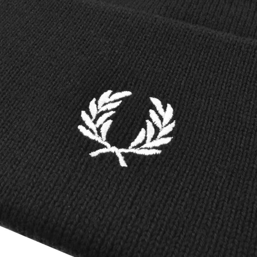 Image number 3 for Fred Perry Classic Beanie Hat Black
