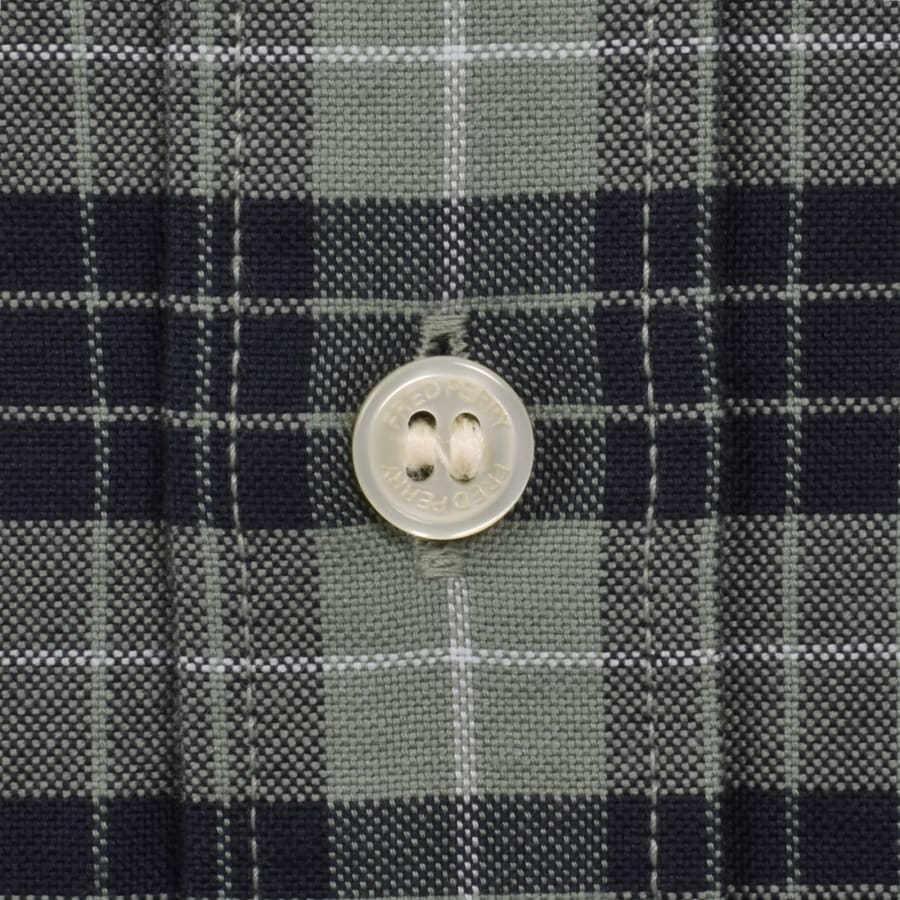Image number 4 for Fred Perry Tartan Oxford Shirt Bayleaf Green