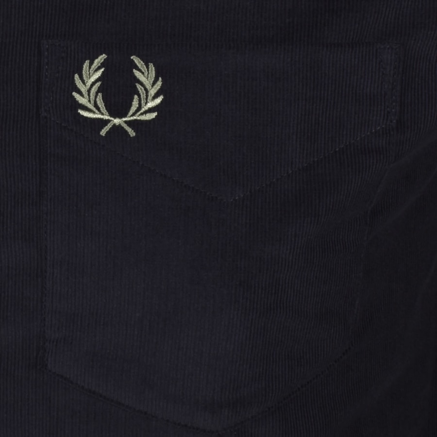 Image number 3 for Fred Perry Needle Corduroy Shirt Navy