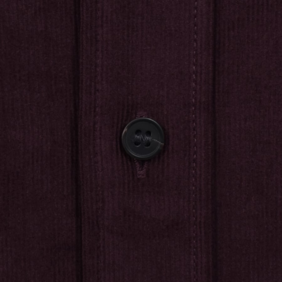 Image number 4 for Fred Perry Needle Corduroy Shirt Burgundy