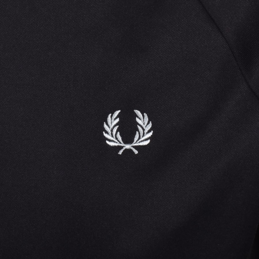 Image number 4 for Fred Perry Mesh Taped Track Jacket Navy