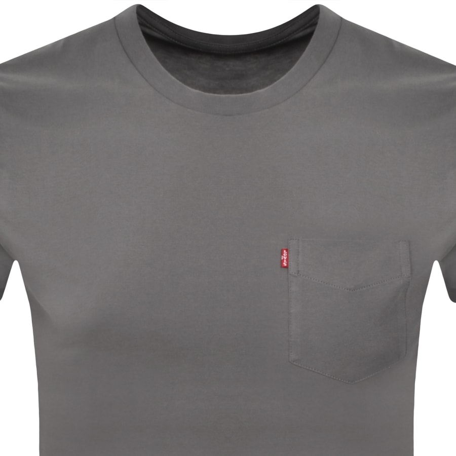 Image number 2 for Levis Original Classic Pocket T Shirt Grey