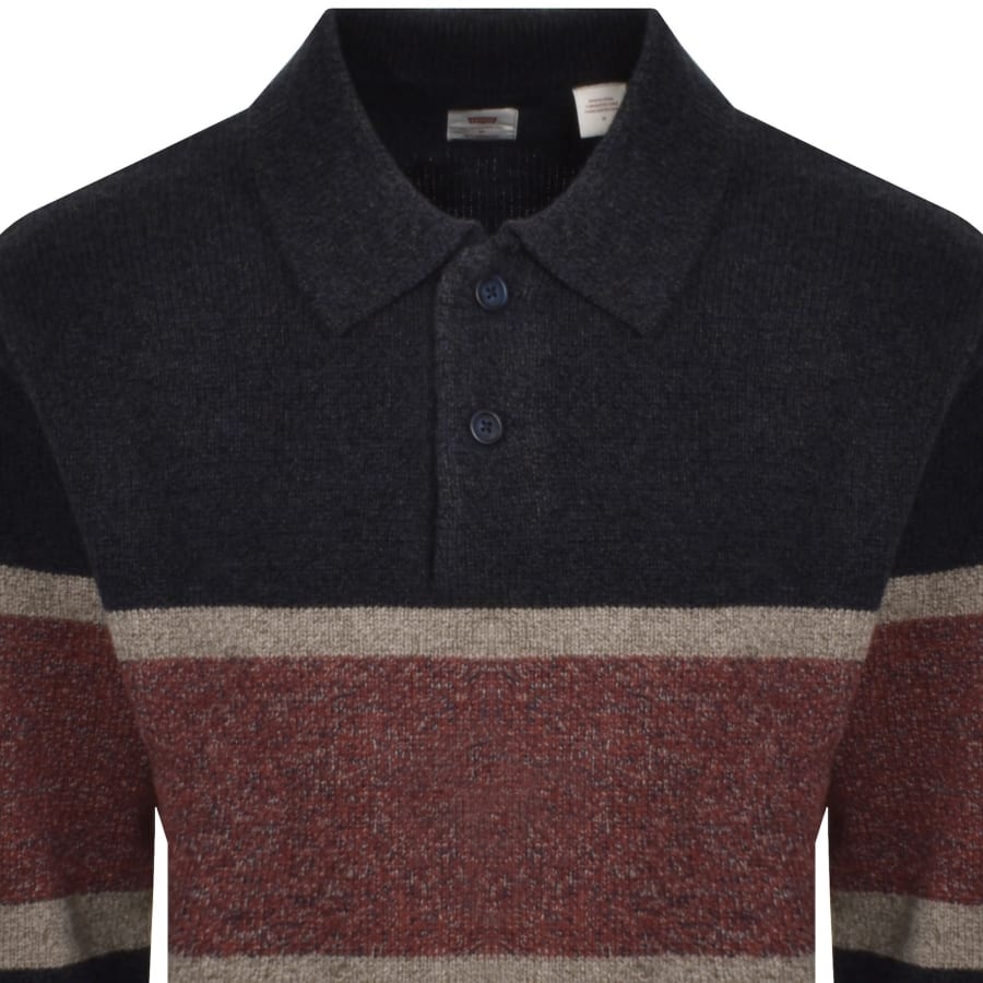 Image number 2 for Levis Knit Stripe Jumper Navy