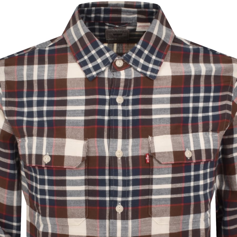 Image number 2 for Levis Jackson Worker Long Sleeve Shirt Brown