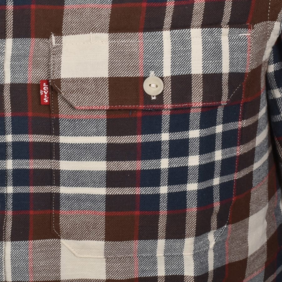 Image number 3 for Levis Jackson Worker Long Sleeve Shirt Brown