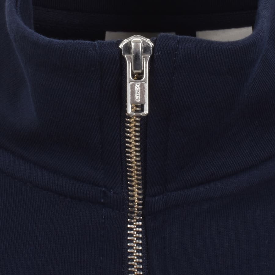 Image number 4 for Levis Original Quarter Zip Sweatshirt Navy