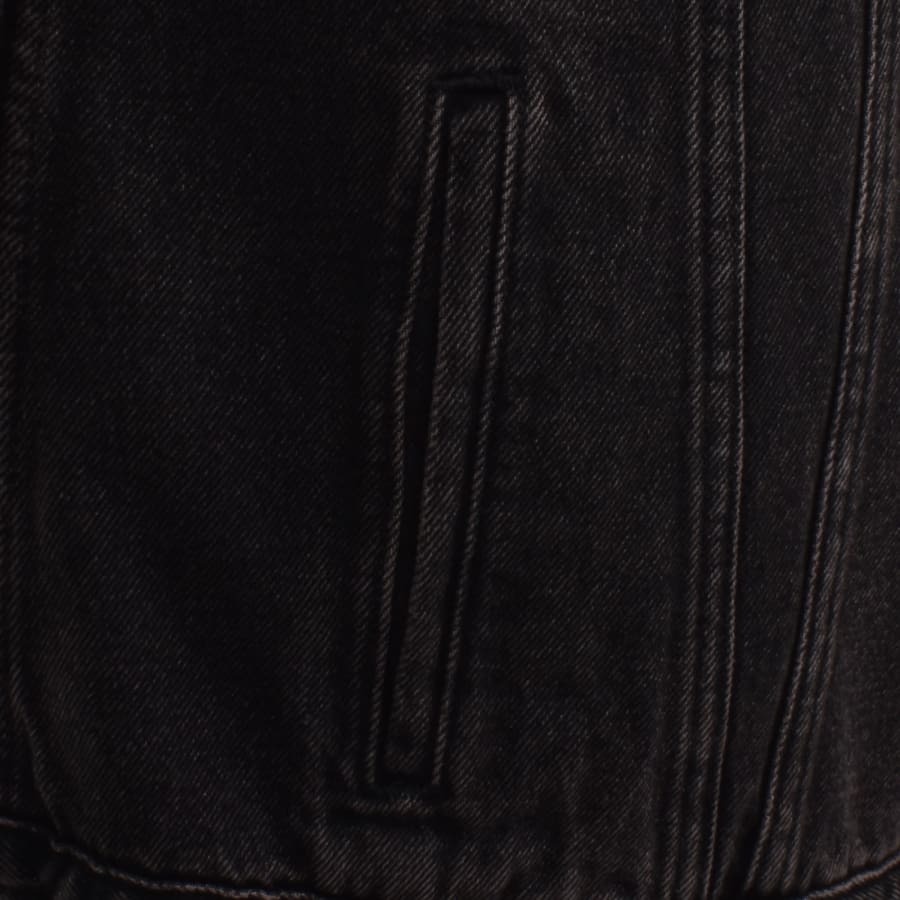 Image number 4 for Levis Denim Sherpa Trucker Jacket Black